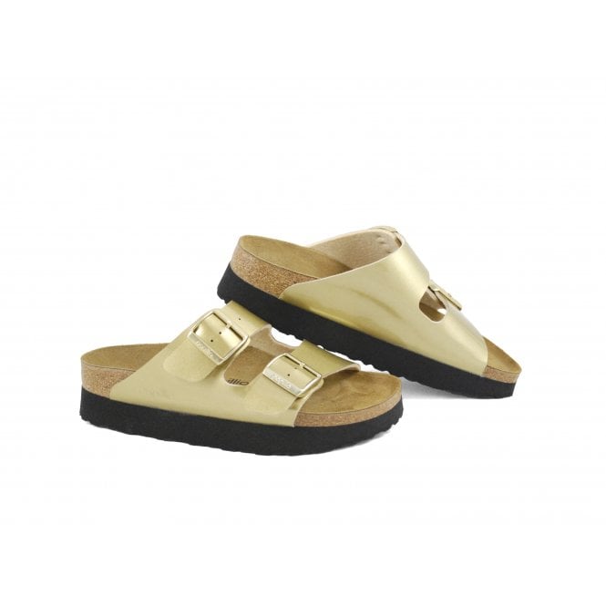 gold platform birkenstocks